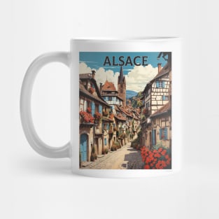 Alsace France Vintage Poster Tourism 3 Mug